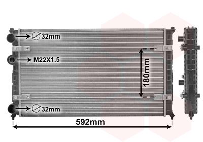 VAN WEZEL Radiaator,mootorijahutus 49002023